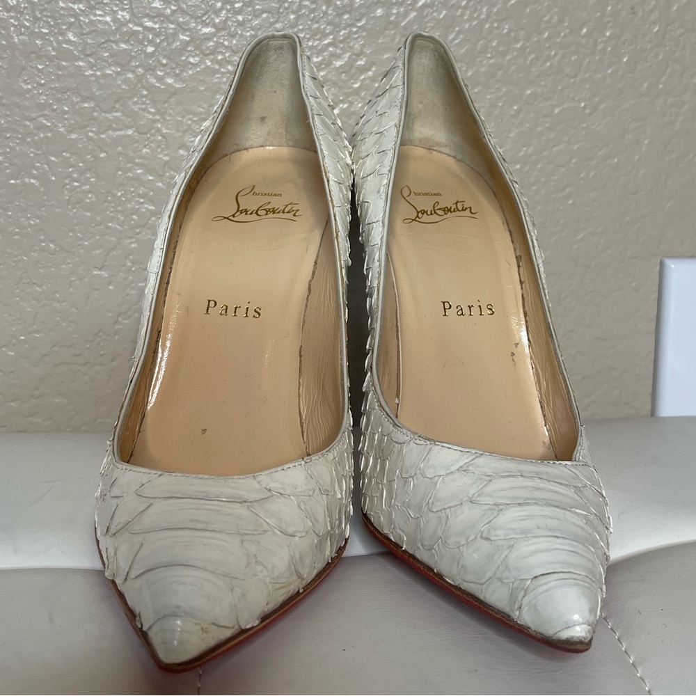 Christian Louboutin White Pumps (Python) - image 2
